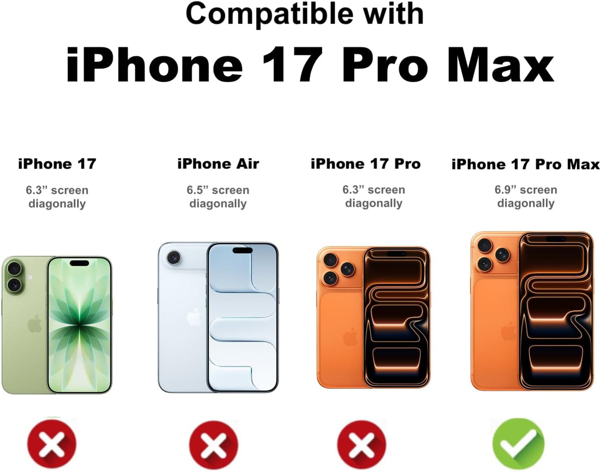 Shockproof anti-yellowing, transparent TPU phone case for iPhone 17 Pro Max