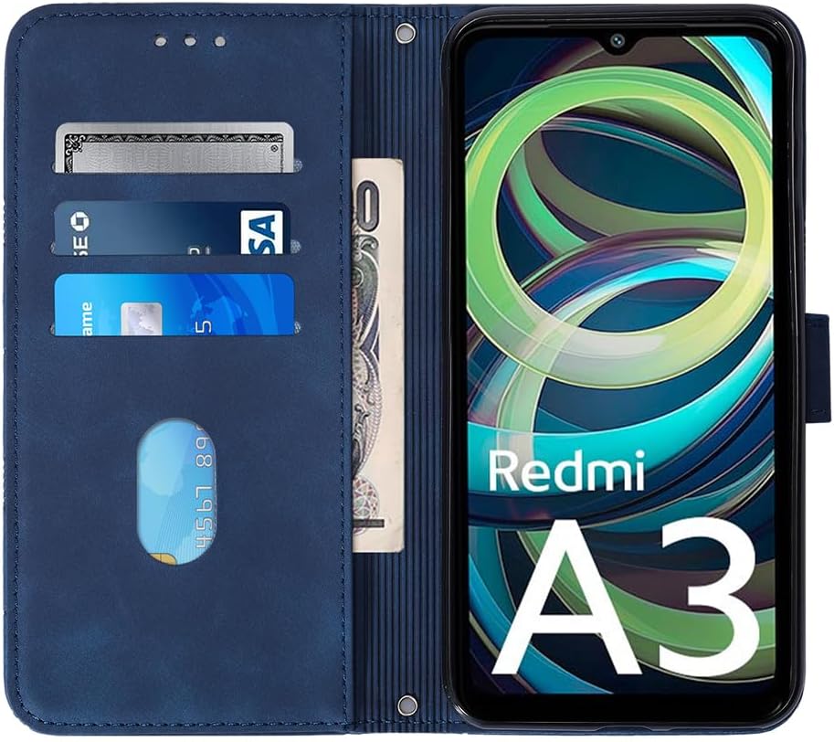 Flip-style faux leather wallet/phone case for Xiaomi Redmi A3