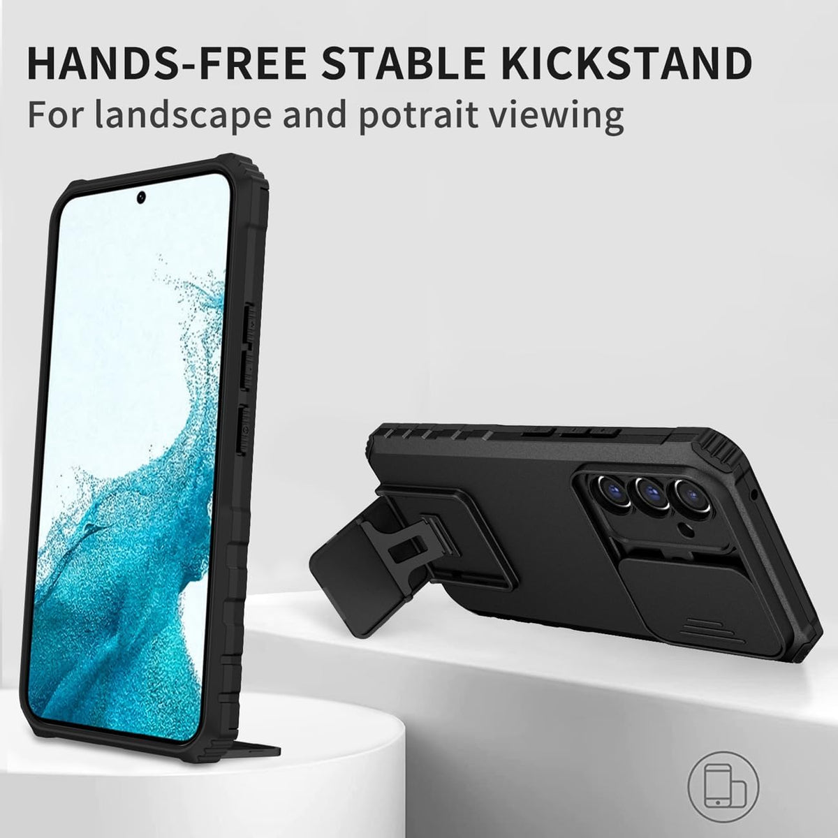 TPU+PC phone case with sliding camera holder for Samsung Galaxy A54 5G