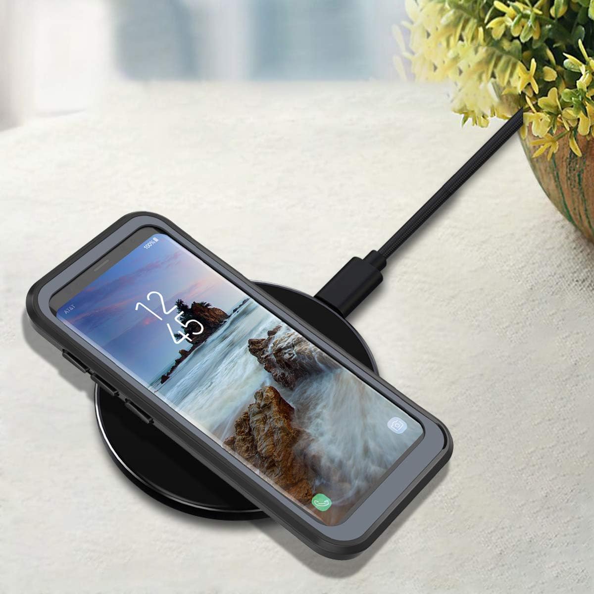 Full-coverage clear phone case for Samsung Galaxy S8 Plus
