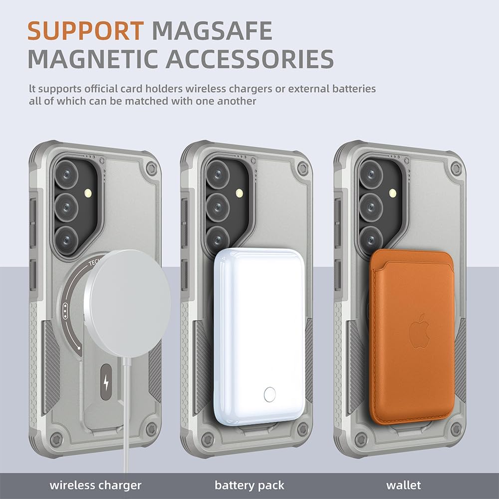 MagSafe Magnetic Phone Case for Samsung Galaxy S25, Military Grade Sh