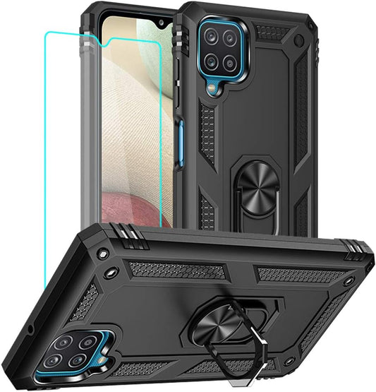 Shockproof phone case for Samsung A12 with screen protector