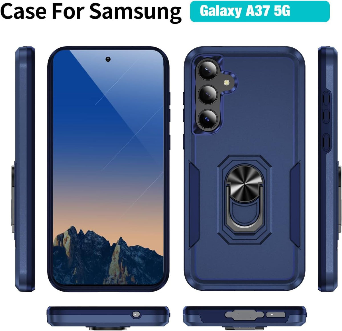 Shockproof phone case for Samsung Galaxy A37 5G with 2 tempered glass screen protectors