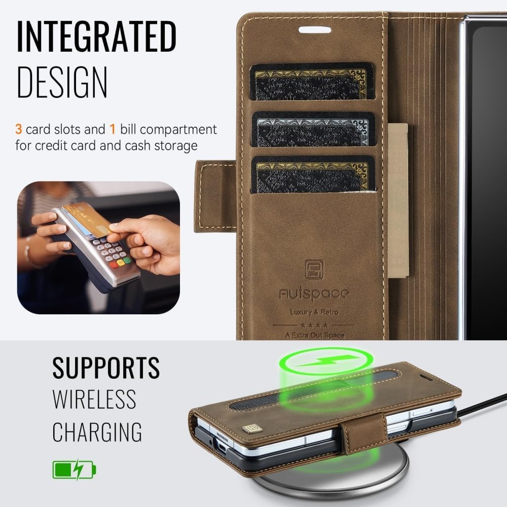 PU Leather Wallet phone case for Samsung Galaxy Z Fold 6  Stand