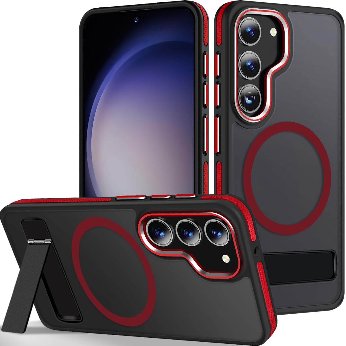 Anti-slip and shockproof phone case for Samsung Galaxy S23, compatible with MagSafe