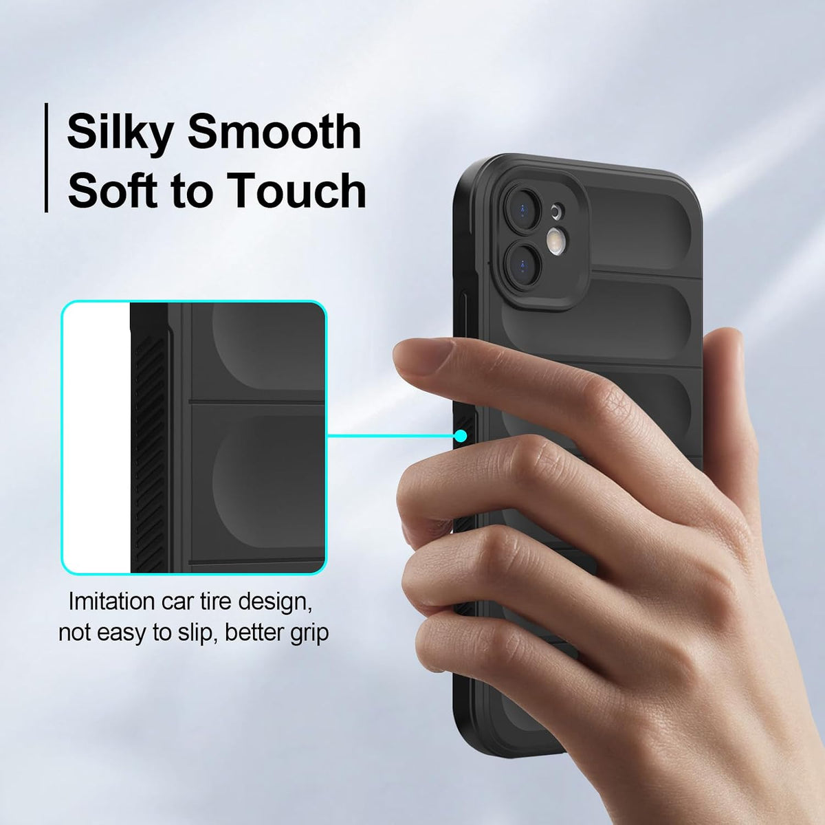Silicone scratch-resistant and shockproof phone case for iPhone 11