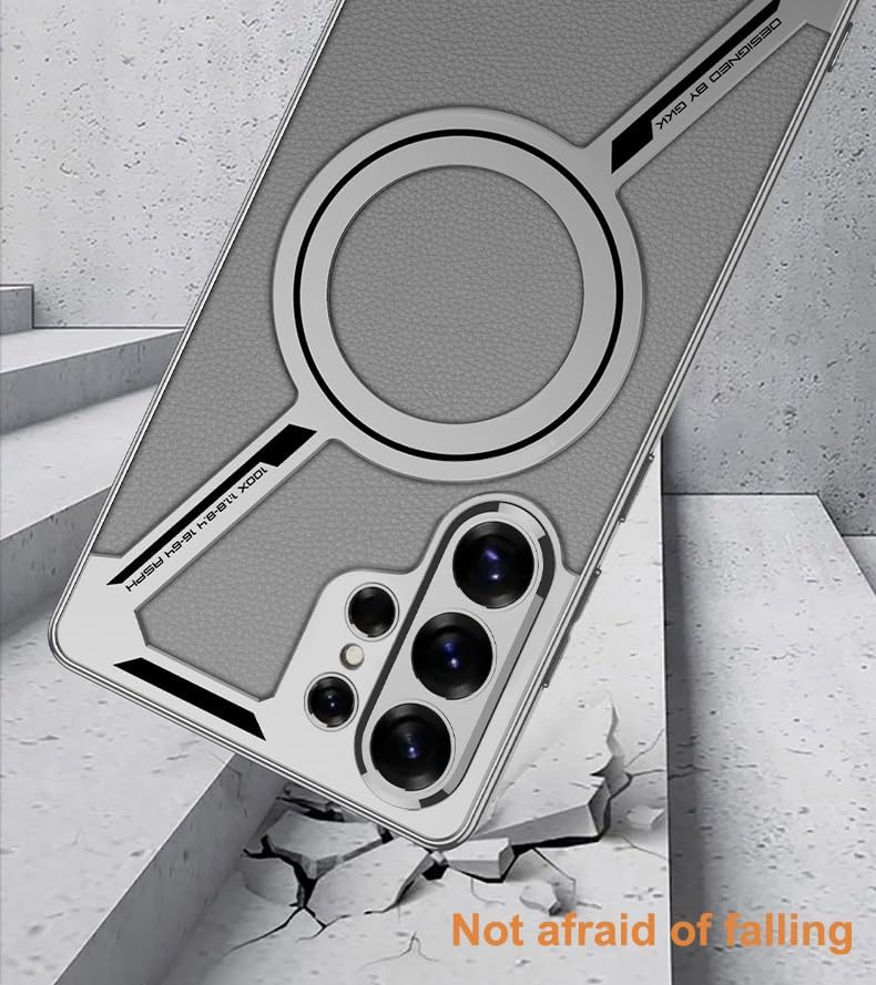 MagSafe Shockproof Leather Phone Case for Samsung Galaxy S26 Ultra 