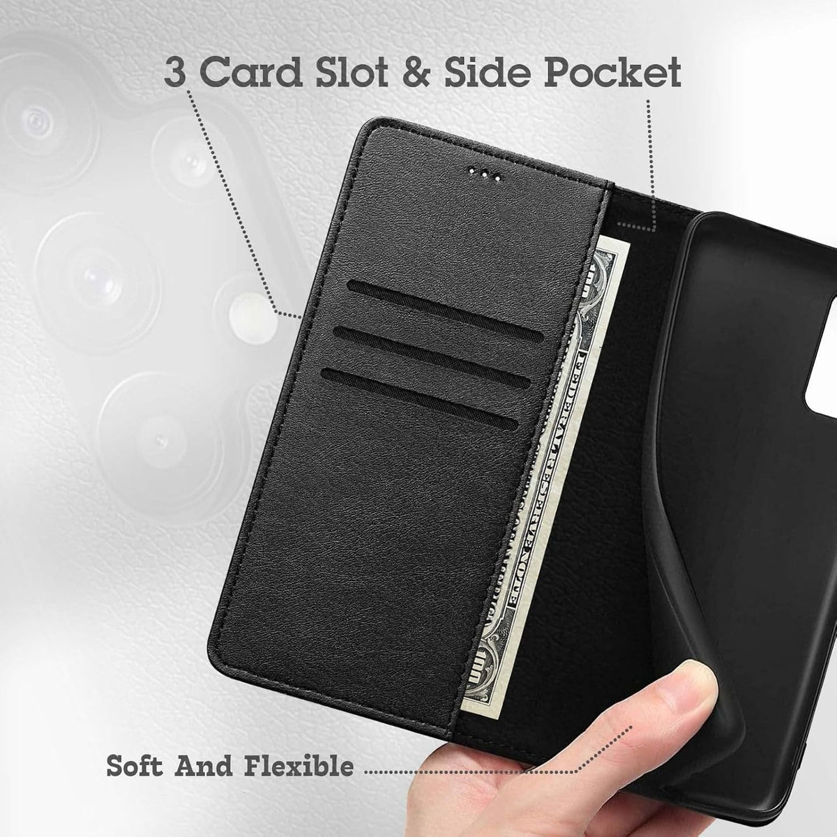 Luxury genuine leather phone case for Samsung Galaxy A14 5G / A14 4G