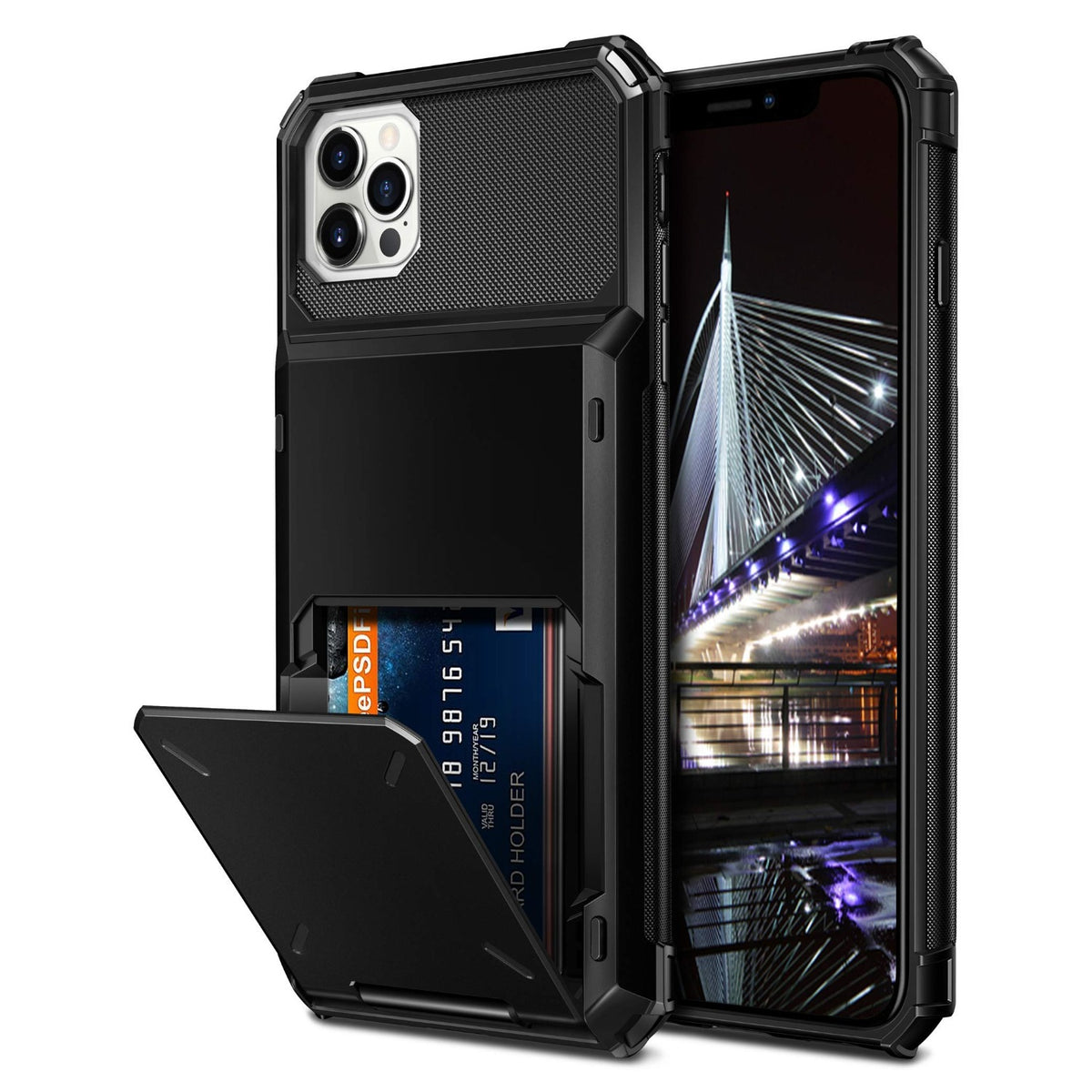 TPU+PC shockproof and drop-proof phone case with card slot for iPhone 17 Pro