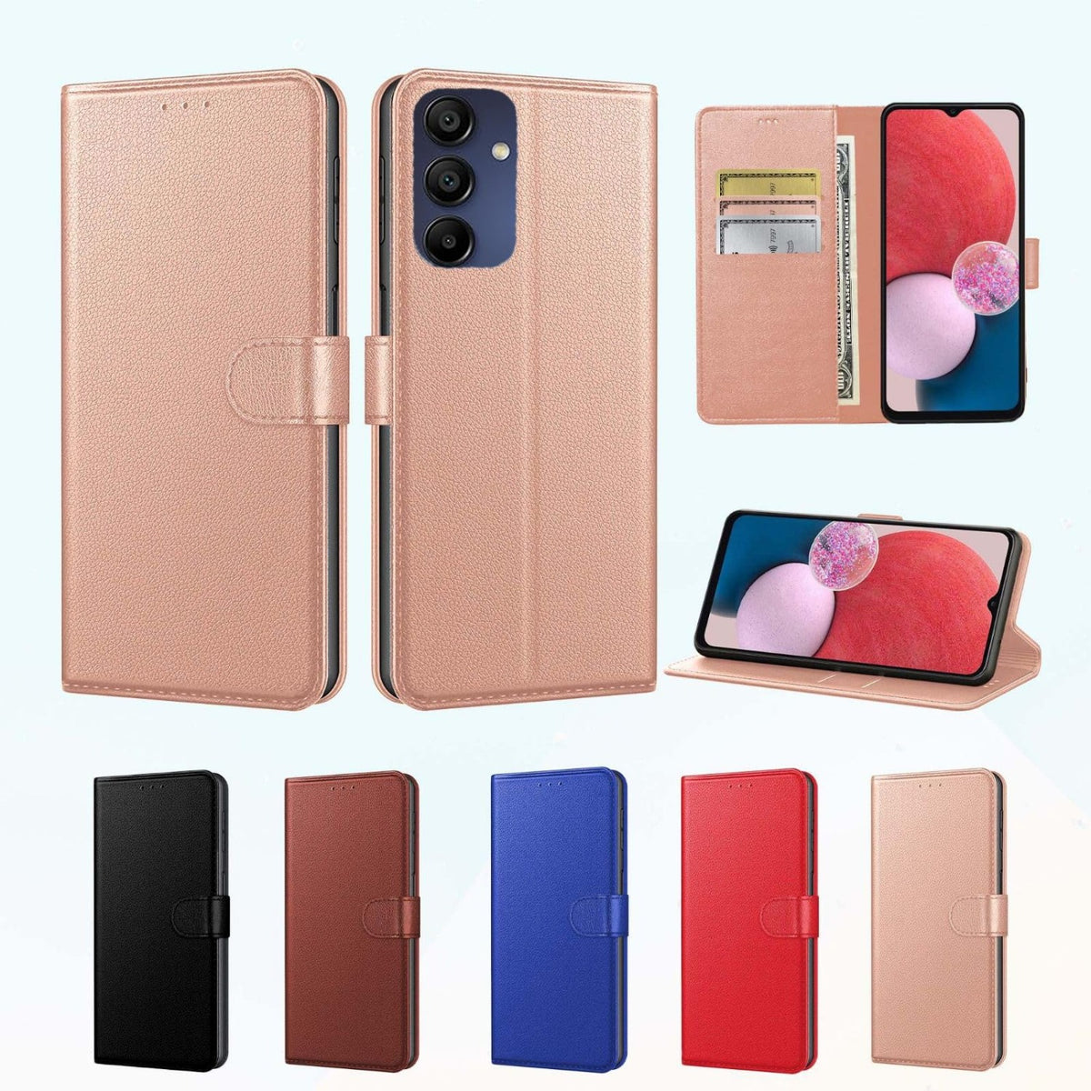 Luxury genuine leather phone case for Samsung Galaxy A14 5G / A14 4G