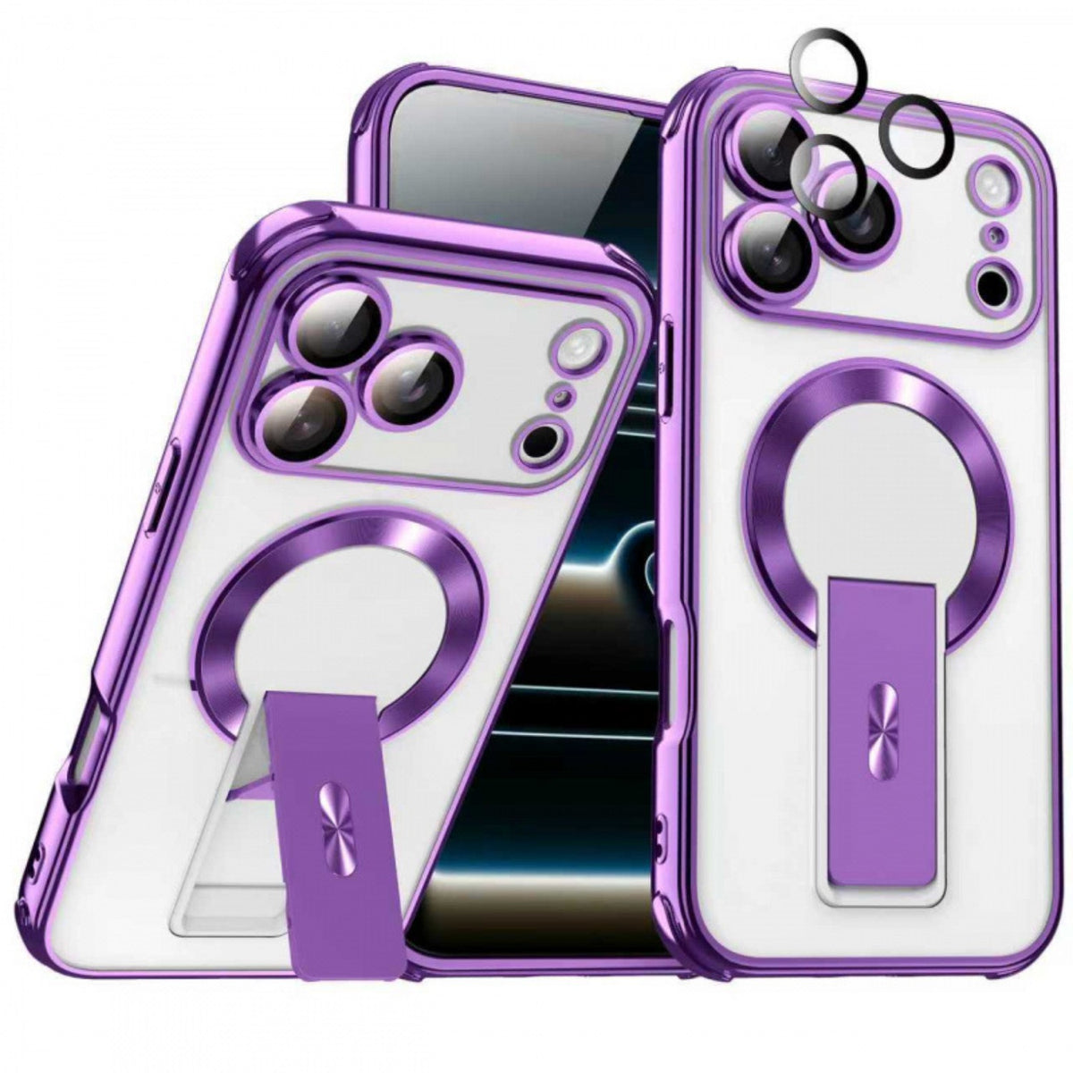 Magnetic Stand Phone Case for iPhone 18 Pro with Lens Protector