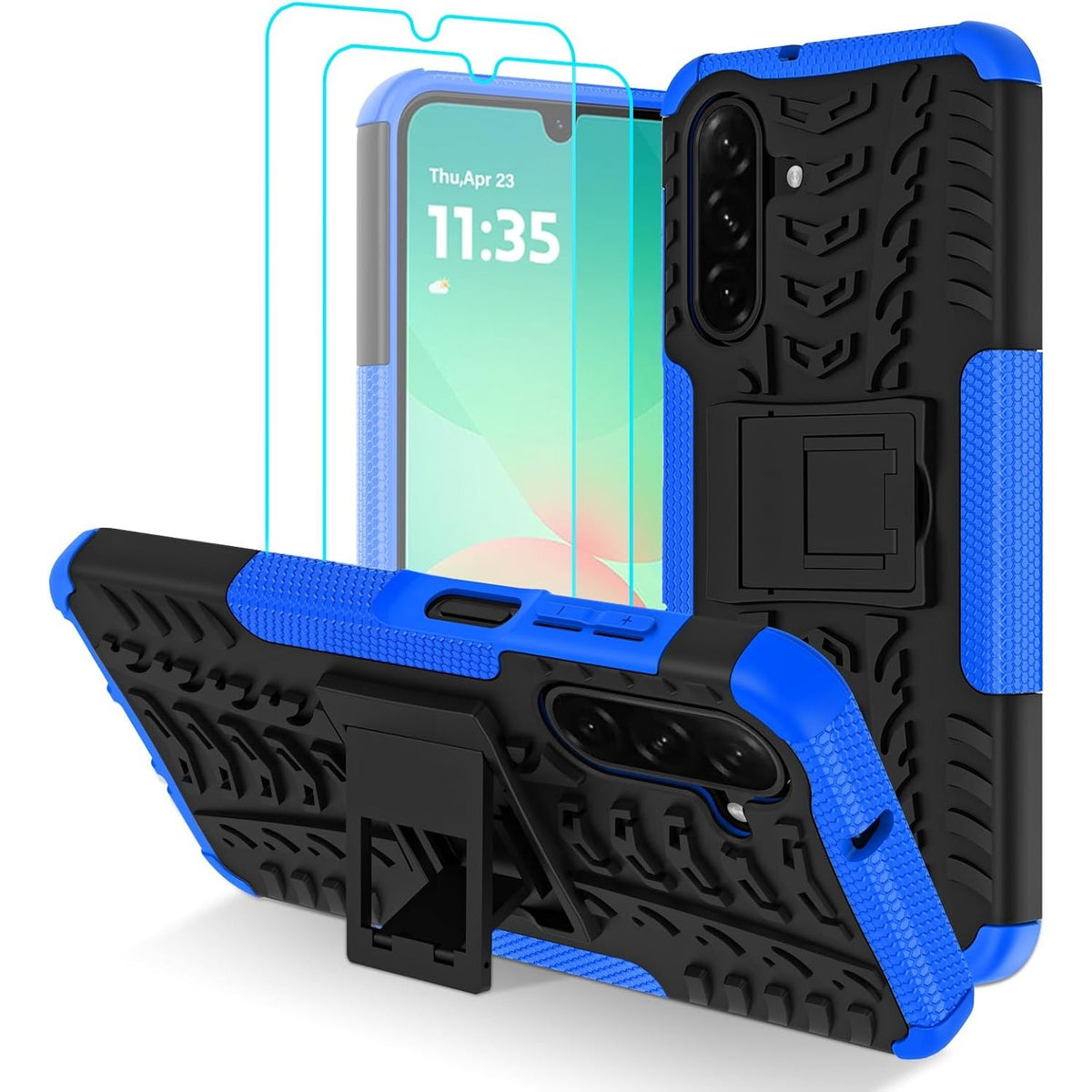 Shockproof phone case for Samsung Galaxy A17 5G/A26 5G, includes 2 screen protectors.
