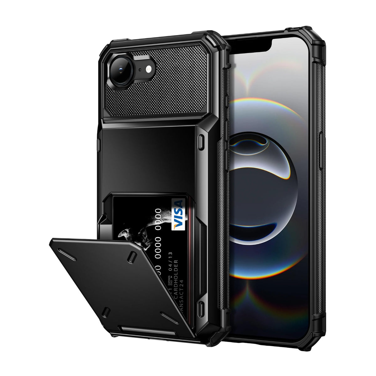 TPU+PC shockproof and drop-proof phone case with card slot for iPhone 17 Pro