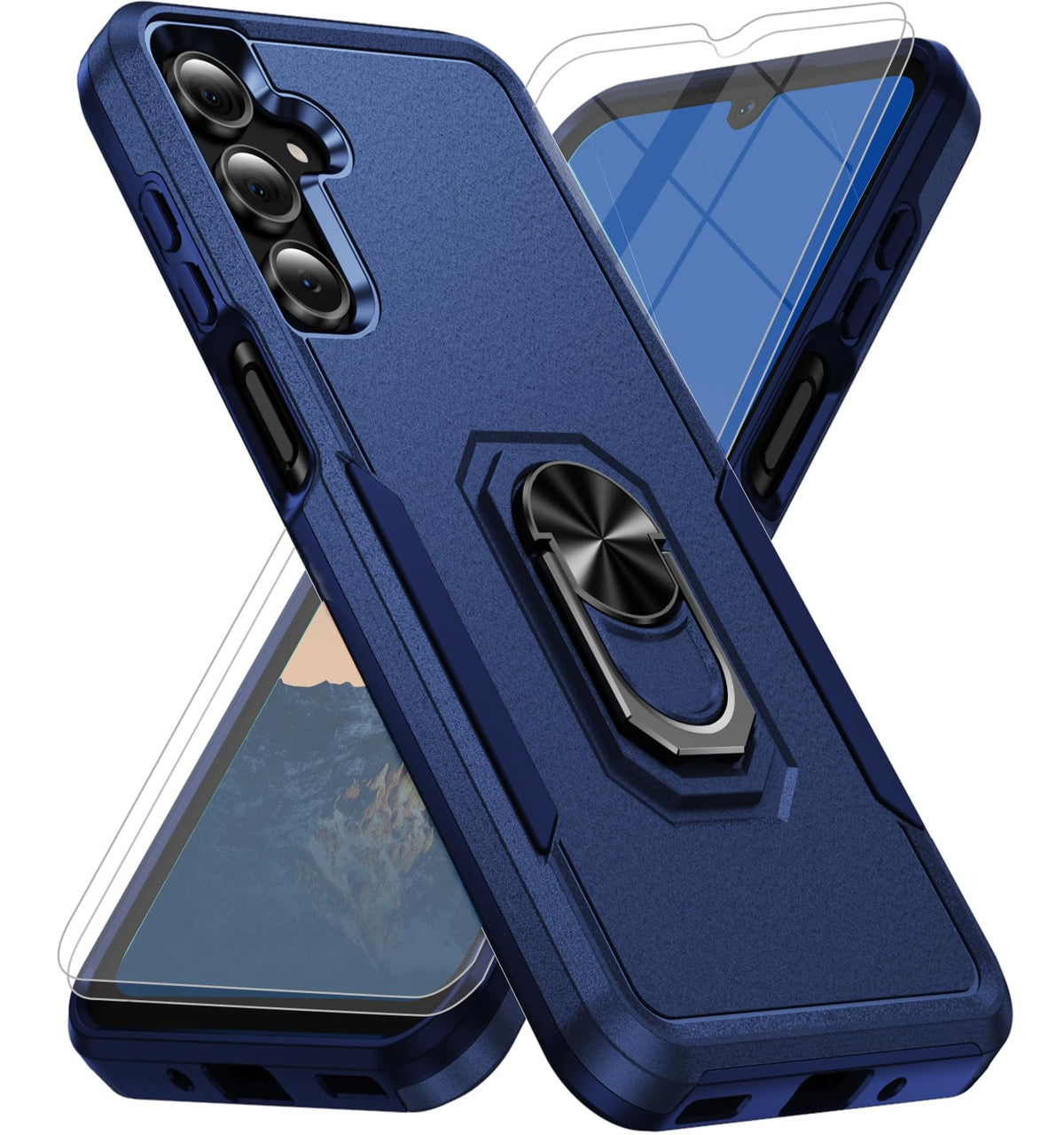Shockproof phone case for Samsung Galaxy A37 5G with 2 tempered glass screen protectors