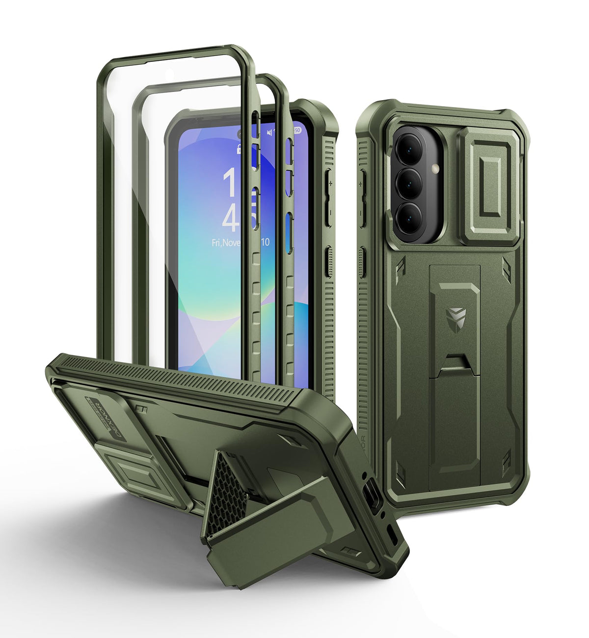 Shockproof phone case for Samsung Galaxy A35-5G with screen protector, 6.6-inch screen.