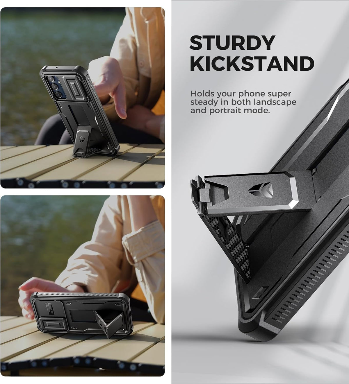 Shockproof phone case for Samsung Galaxy A35-5G with screen protector, 6.6-inch screen.
