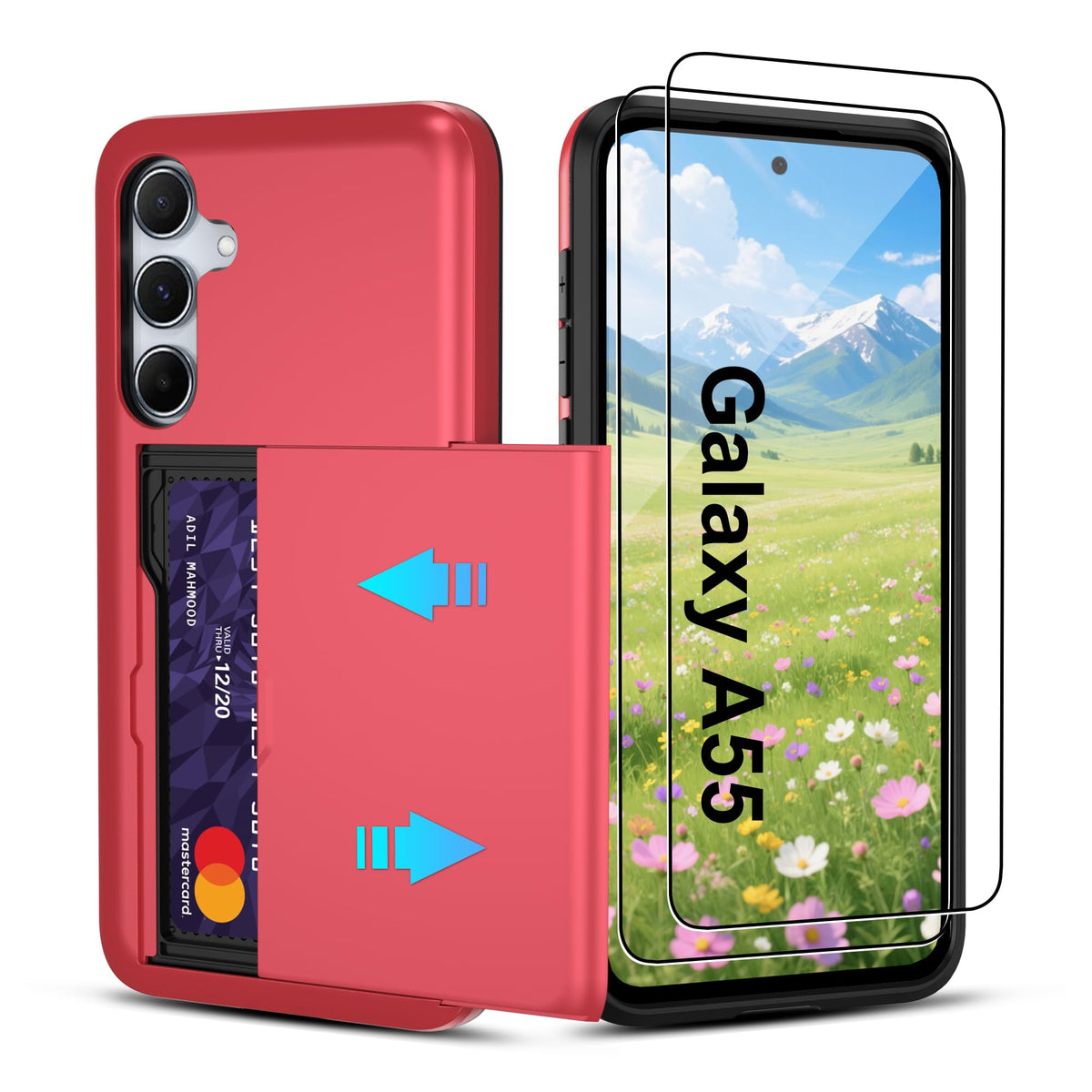 PC+silicone phone case with SIM card slot for Samsung Galaxy A56 5G