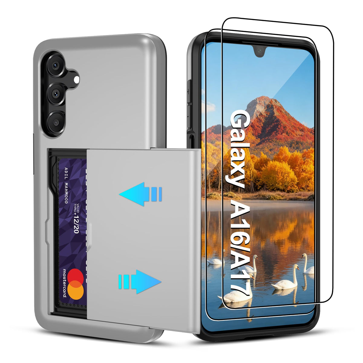 PC+silicone phone case with SIM card slot for Samsung Galaxy A56 5G