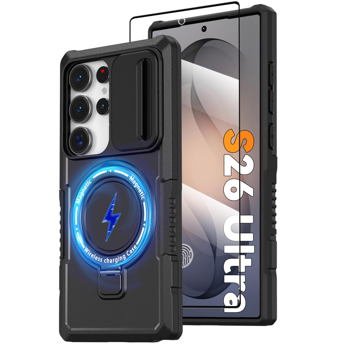 PC+TPU shockproof phone case for Samsung Galaxy S21 FE, includes 2 sc