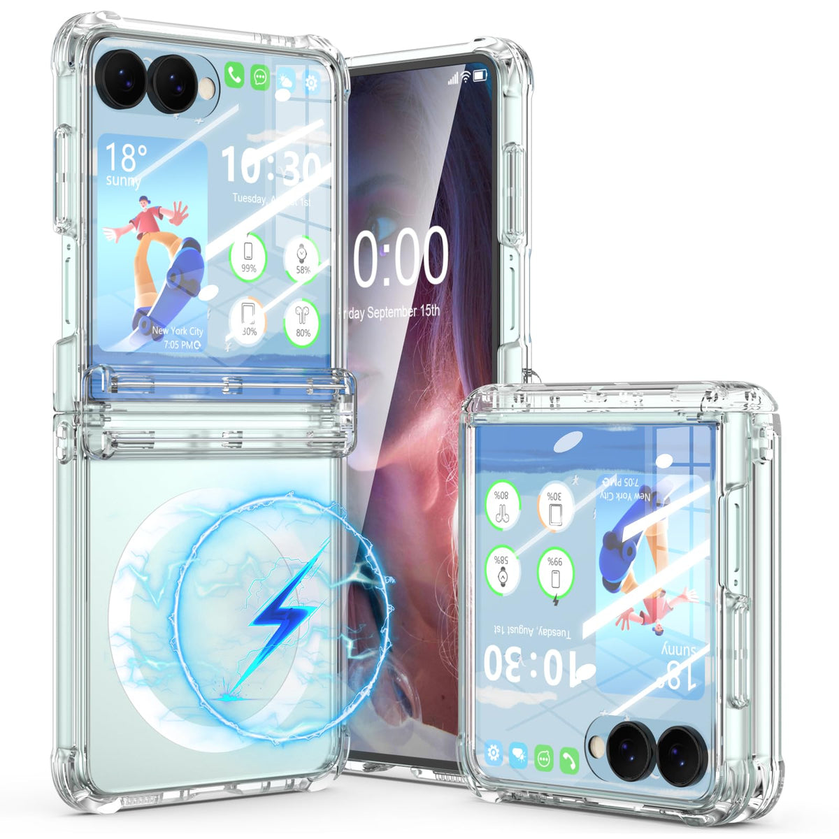 Shockproof transparent phone case for Samsung Galaxy Z Flip 7