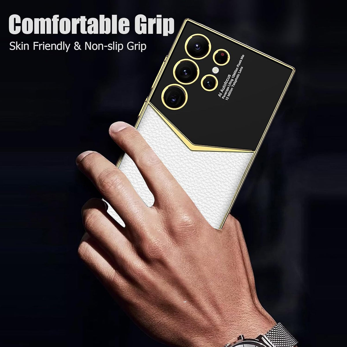 TPU Electroplated Leather Case For Samsung S23 Ultra | Shockproof 