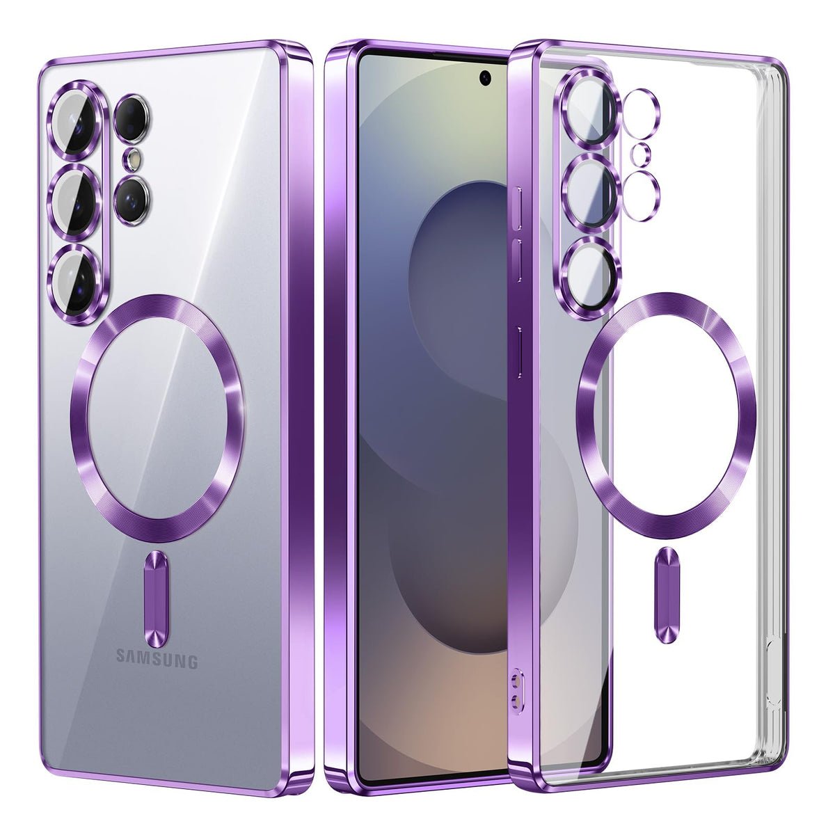 MagSafe Clear Electroplated Phone Case for Samsung Galaxy S25 Ultra