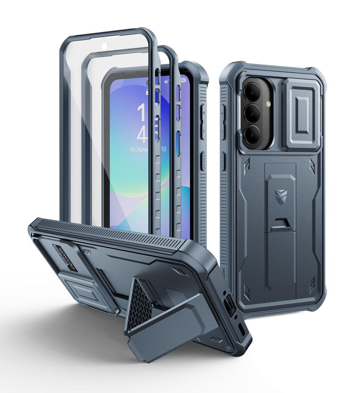 Shockproof phone case for Samsung Galaxy A35-5G with screen protector, 6.6-inch screen.