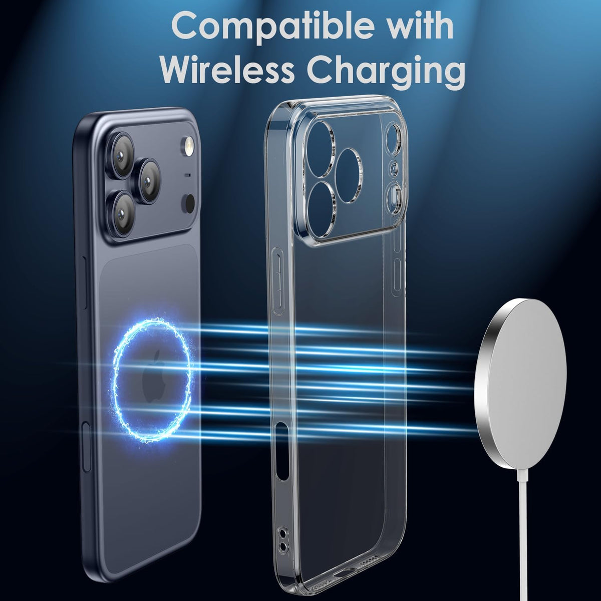 Shockproof anti-yellowing, transparent TPU phone case for iPhone 17 Pro Max