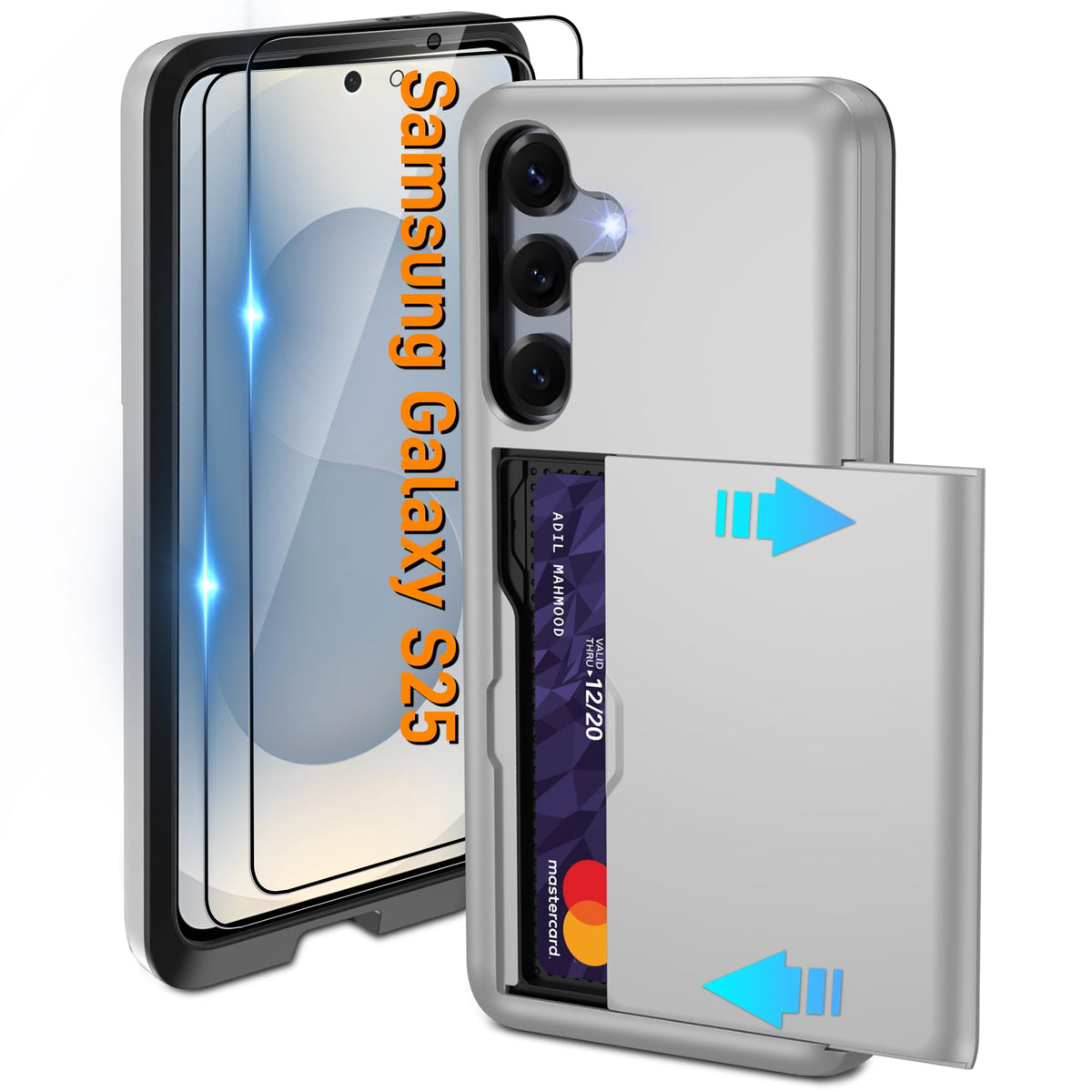 PC+silicone phone case with SIM card slot for Samsung Galaxy A56 5G