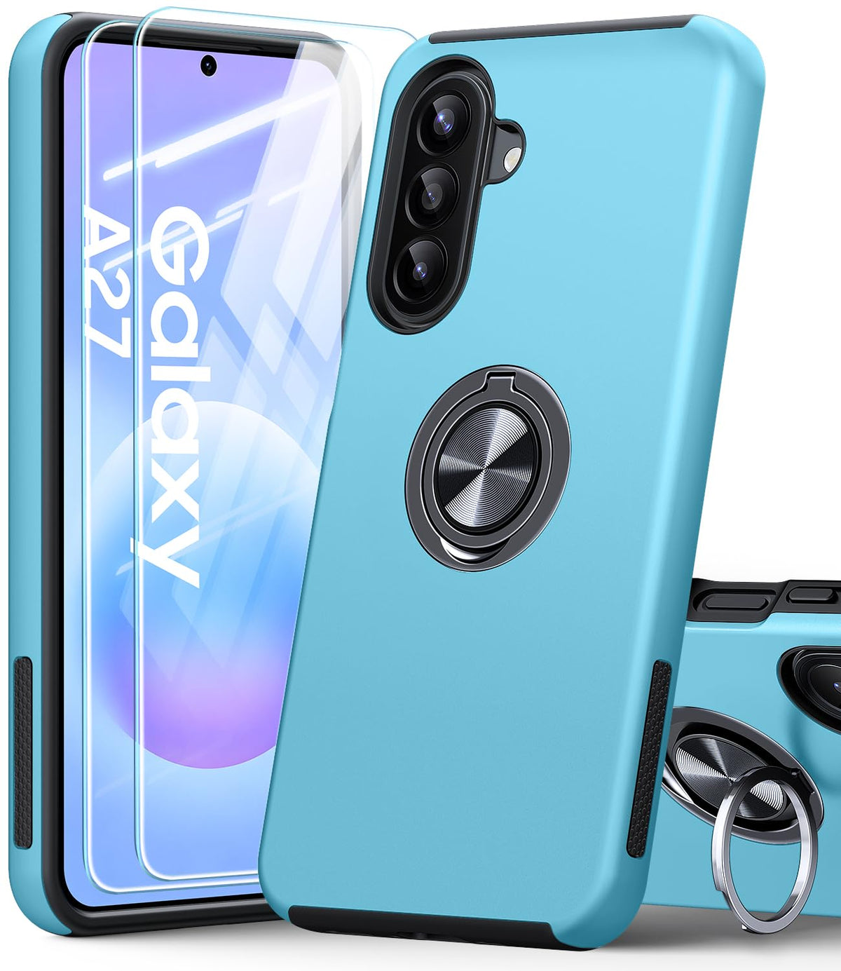 Shockproof phone case for Samsung Galaxy A56 5G, includes two screen protectors.