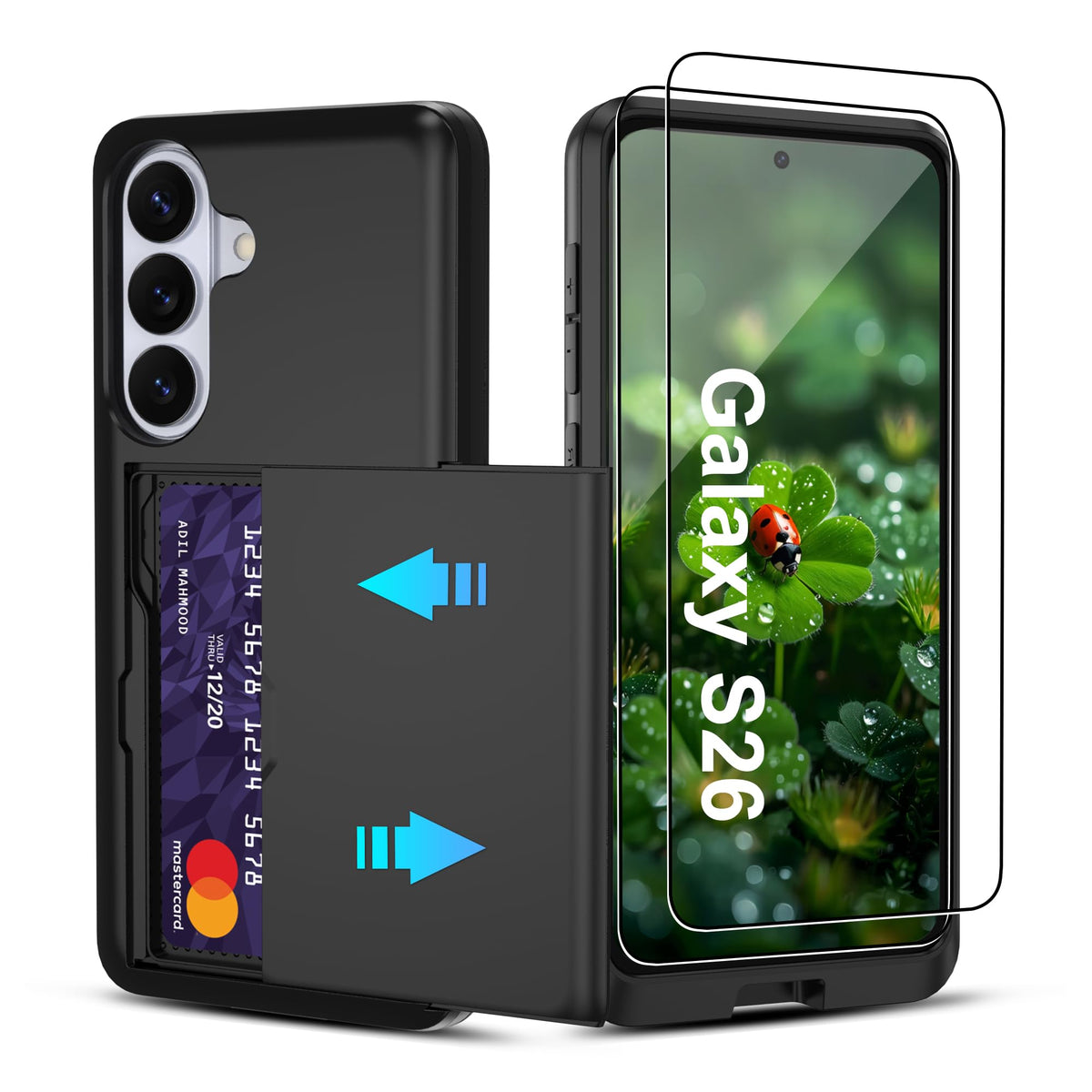 PC+silicone phone case with SIM card slot for Samsung Galaxy A56 5G