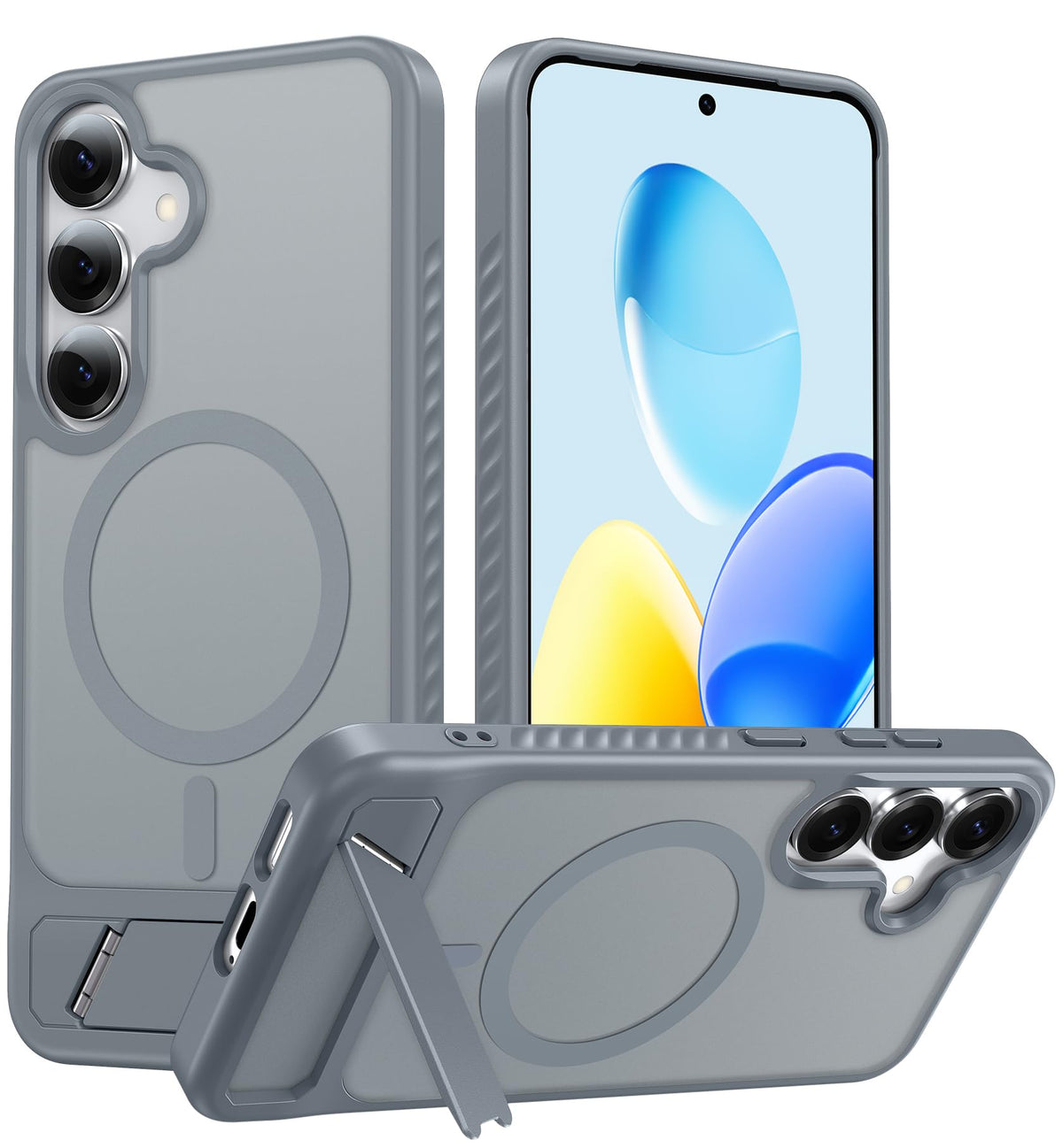 Magsafe ComPlusatible Magnetic Stand Plushone Case for Samsung Galaxy S25 Plus
