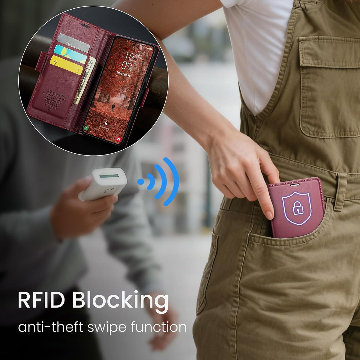 Leather phone case for Samsung Galaxy S23