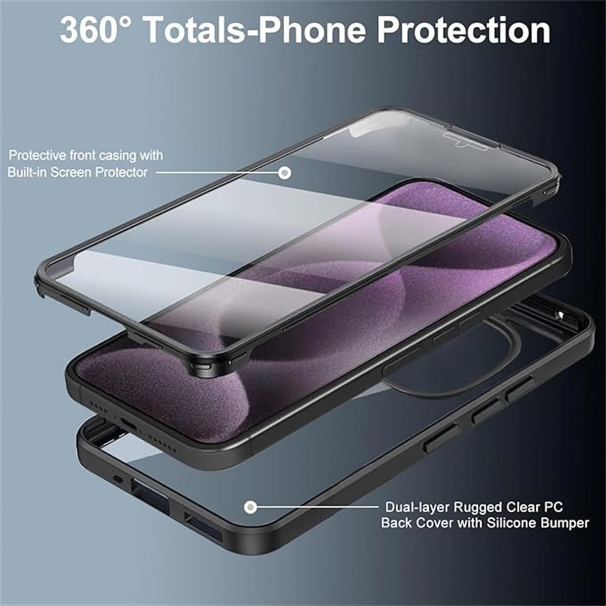 A 360¡ã all-around transparent Shockproof phone case for Redmi Note 14