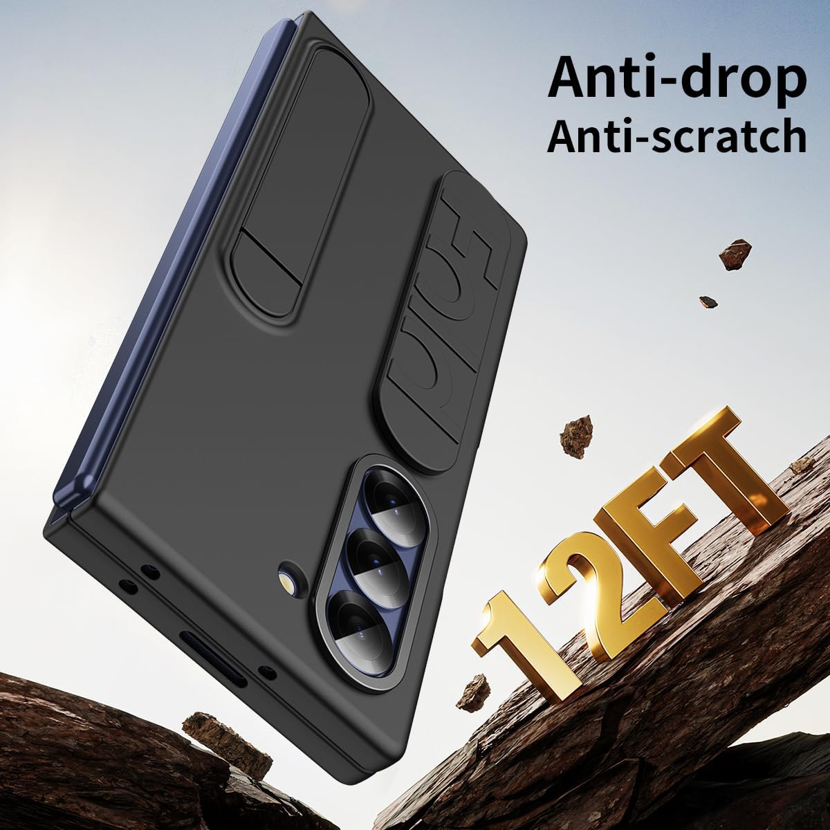 TPU Shockproof Phone Case with Wrist Strap & Stand for Samsung Galaxy Z Fold 7