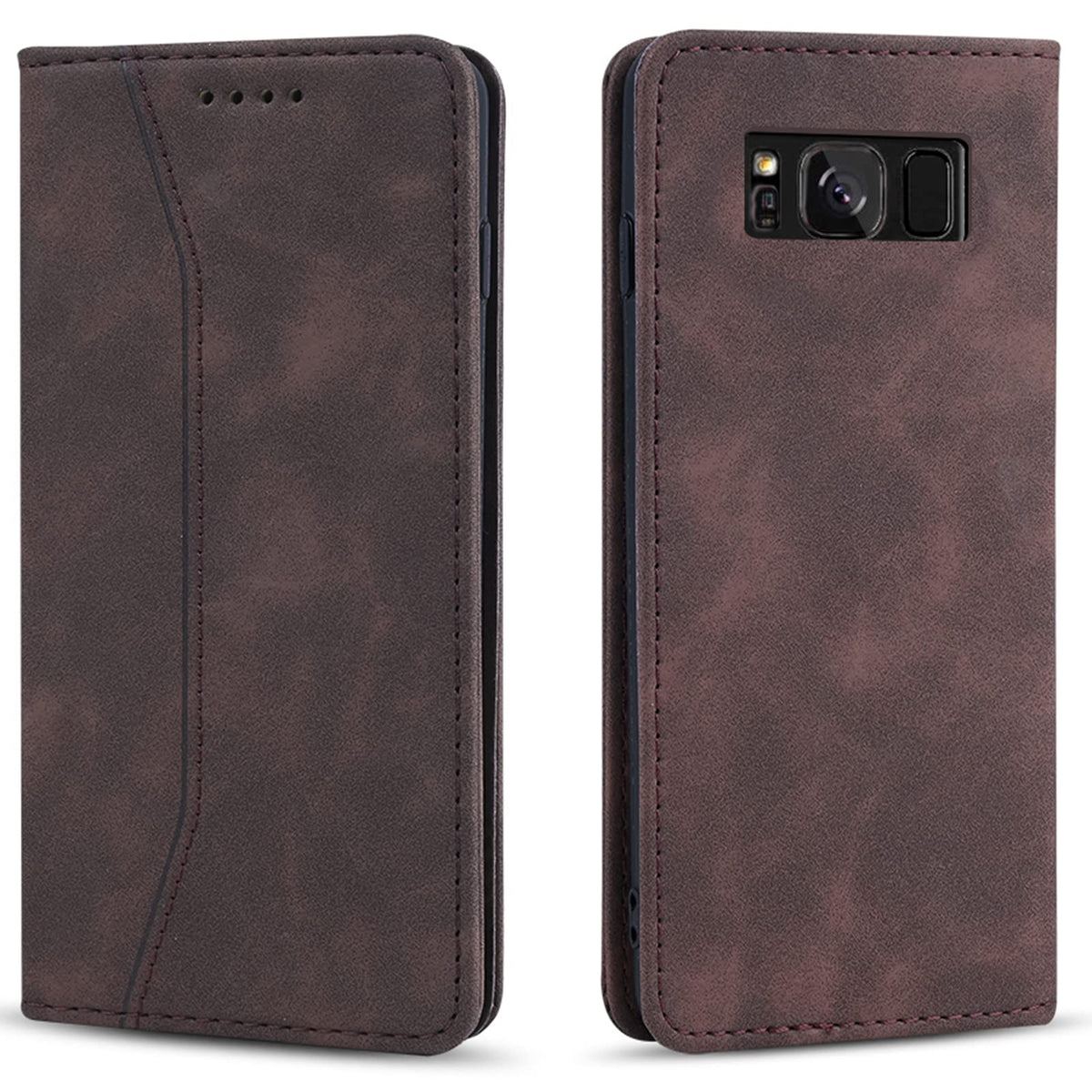 Magnetic genuine leather phone case for Samsung Galaxy S6