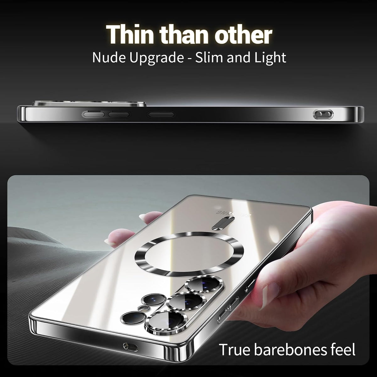 MagSafe Clear Electroplated Phone Case for Samsung Galaxy S25 Ultra