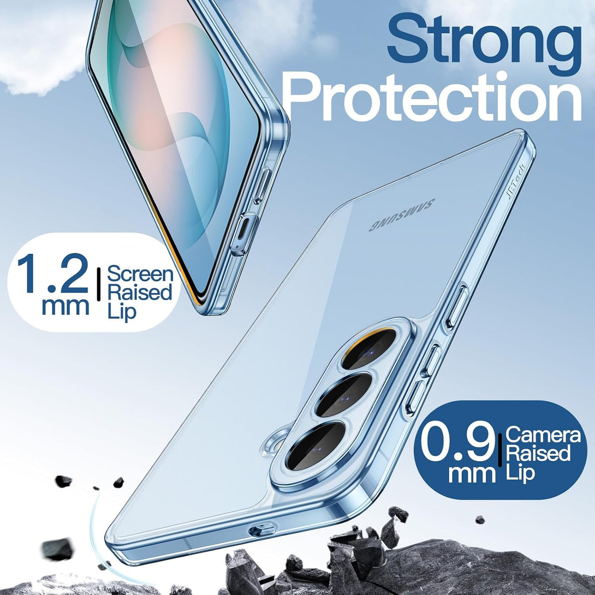 Anti-yellowing transparent TPU phone case for Samsung Galaxy S26 Plus