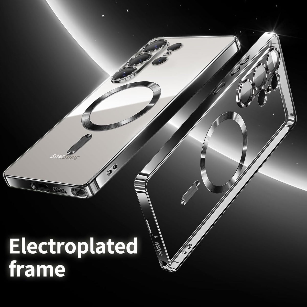 MagSafe Clear Electroplated Phone Case for Samsung Galaxy S25 Ultra