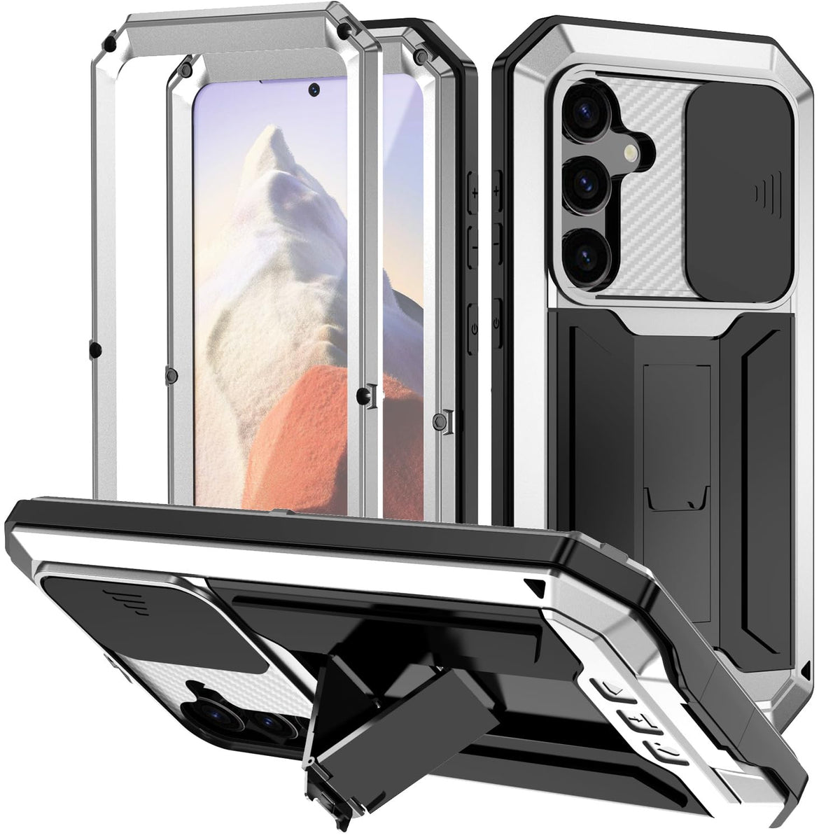 Metal protective case with screen protector for Samsung Galaxy S25 Ul