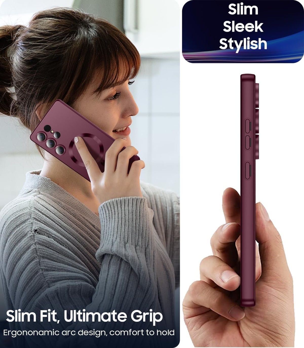 Magnetic shockproof phone case for Samsung Galaxy S24 FE [MagneSafe compatible]