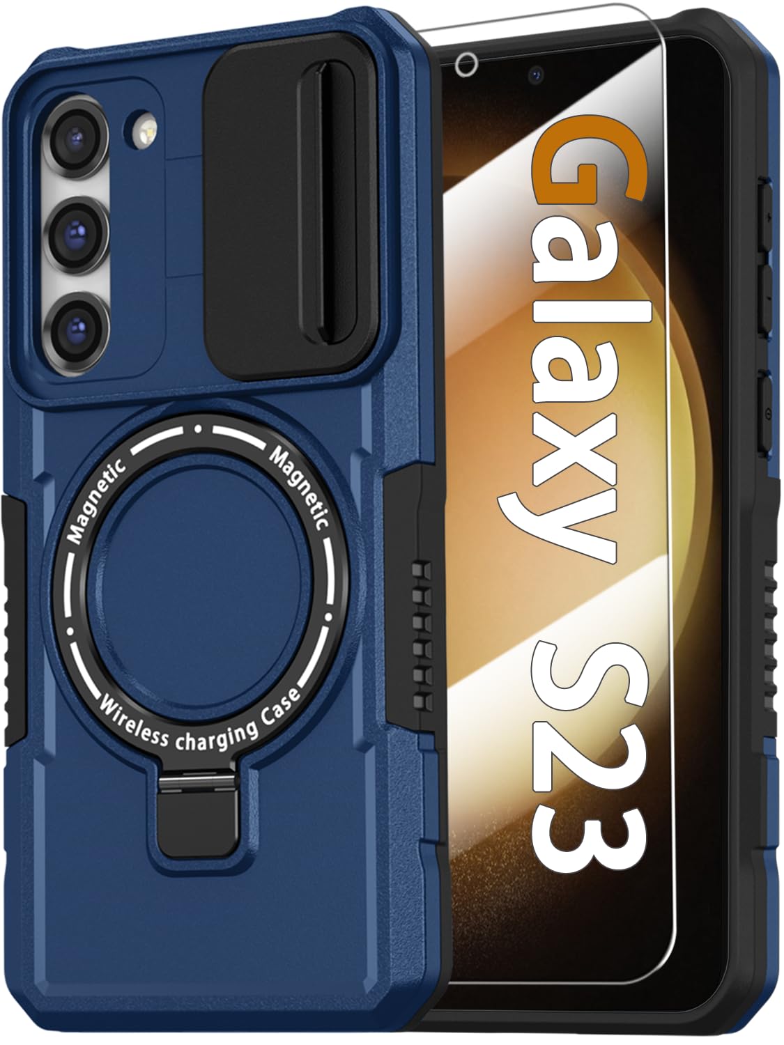 PC+TPU shockproof phone case for Samsung Galaxy S21 FE, includes 2 sc