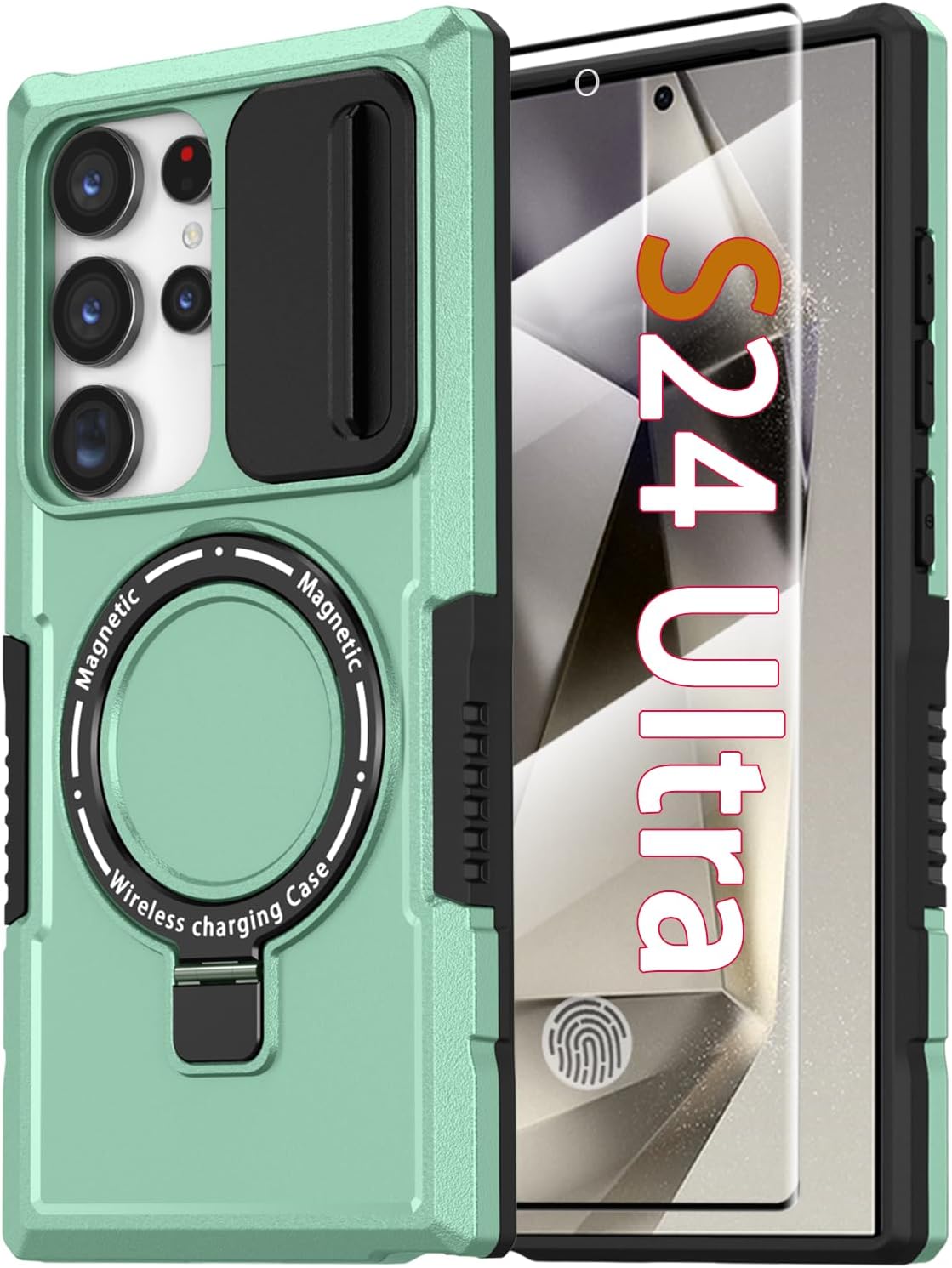 PC+TPU shockproof phone case for Samsung Galaxy S21 FE, includes 2 sc