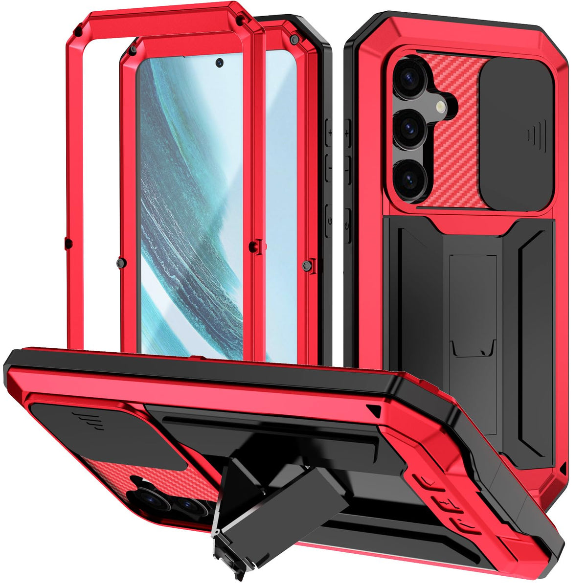 Metal protective case with screen protector for Samsung Galaxy S25 Ul