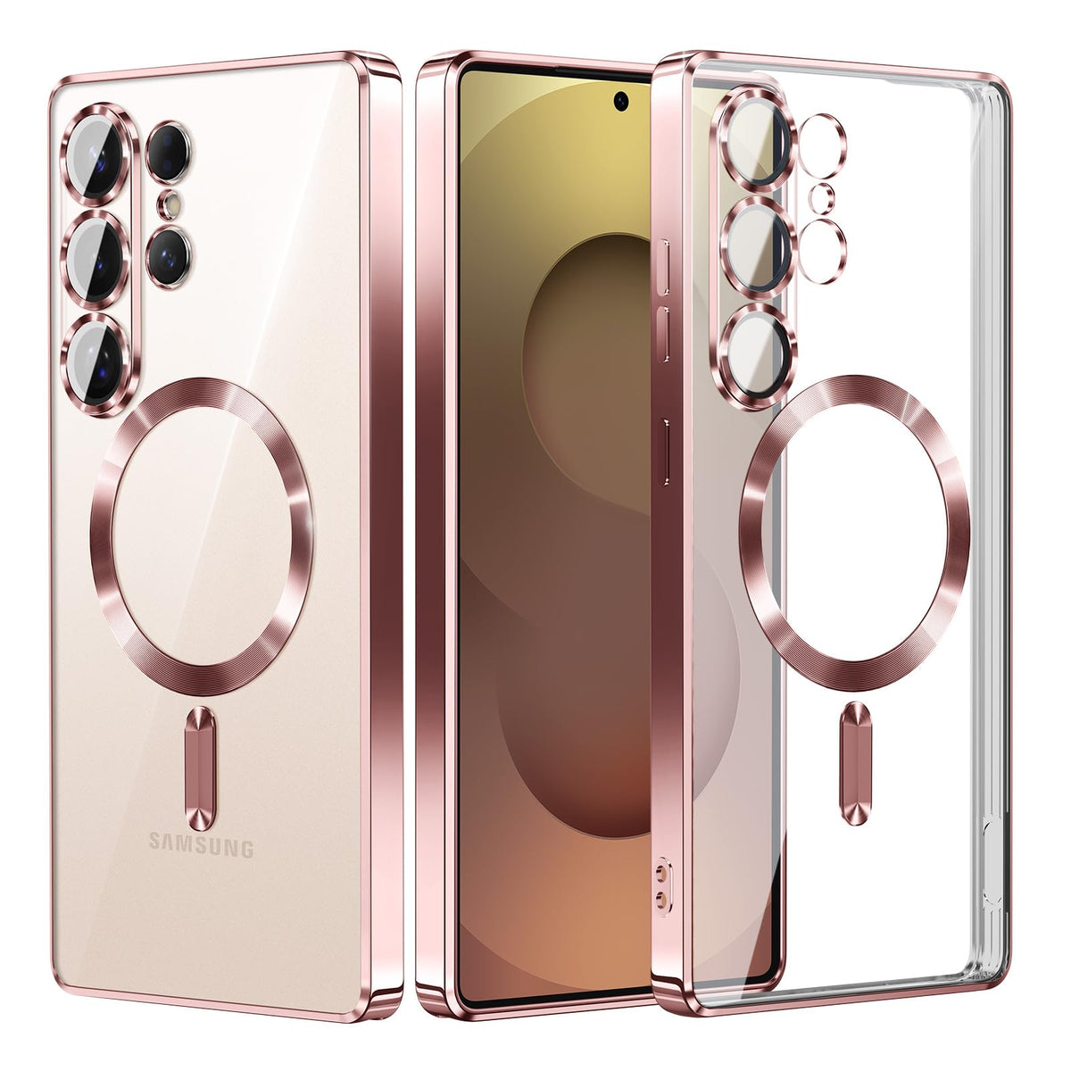 MagSafe Clear Electroplated Phone Case for Samsung Galaxy S25 Ultra