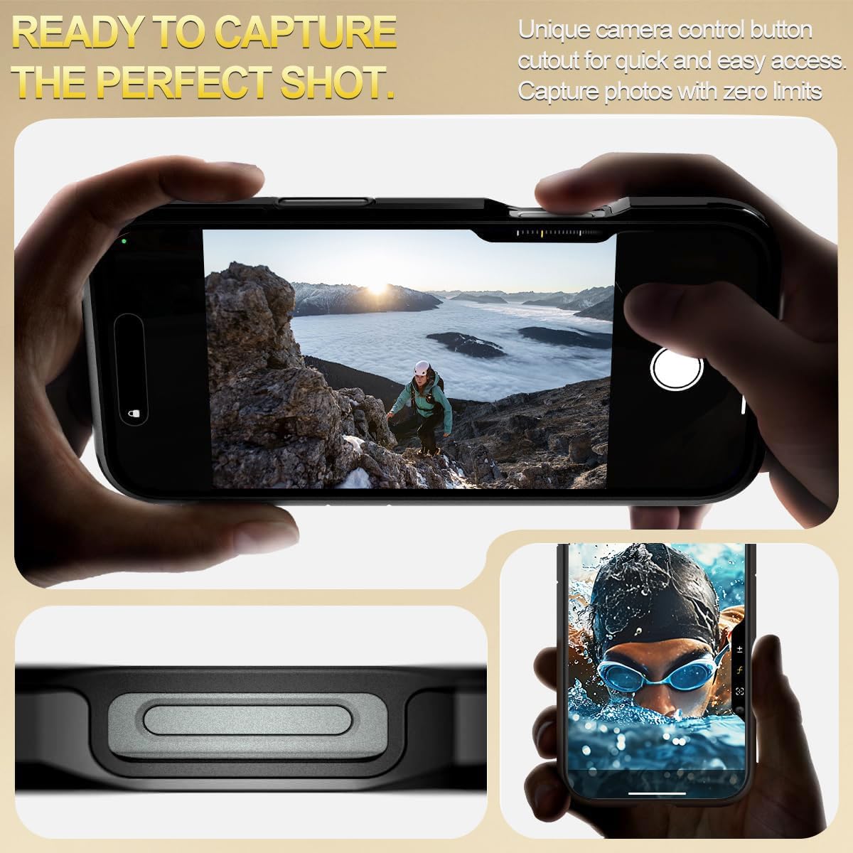 Military Grade Magnetic iPhone 16 Pro Phone Case with  Stand screen p