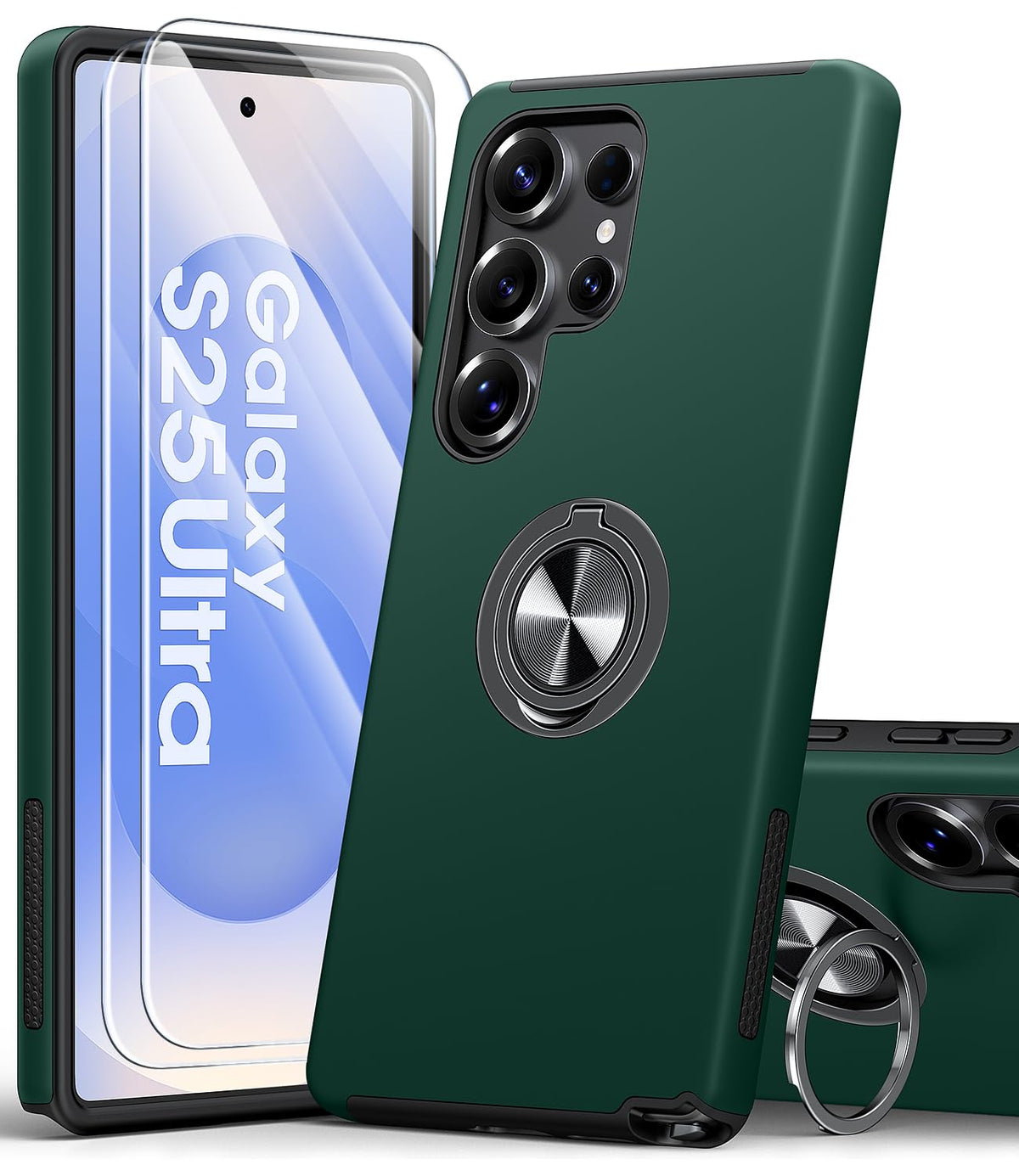Shockproof phone case for Samsung Galaxy A56 5G, includes two screen protectors.