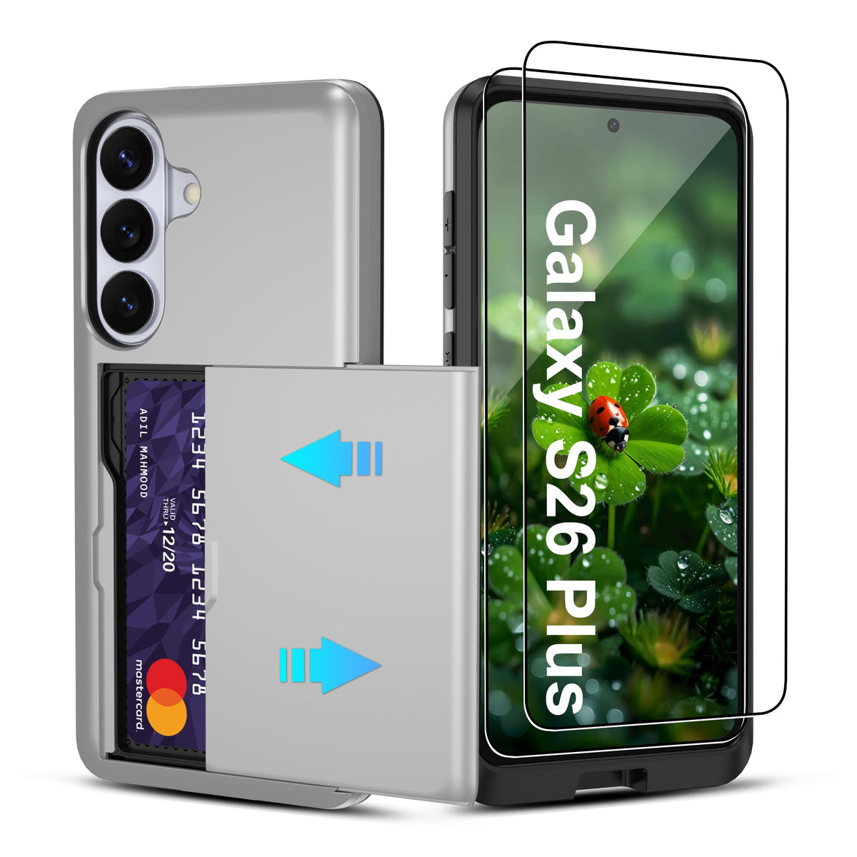 PC+silicone phone case with SIM card slot for Samsung Galaxy A56 5G
