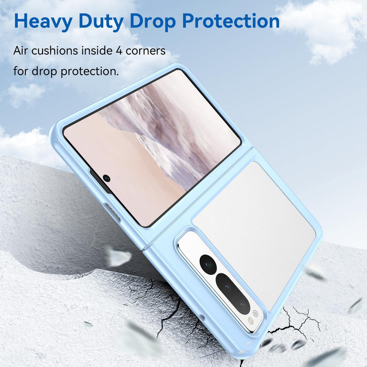 Transparent TPU+PC Acrylic Phone Case for Google Pixel Fold