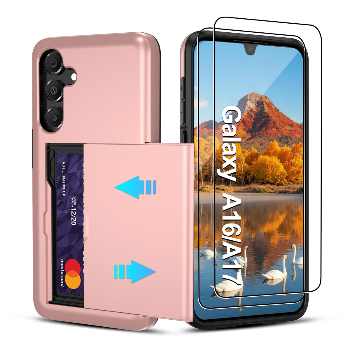 PC+silicone phone case with SIM card slot for Samsung Galaxy A56 5G